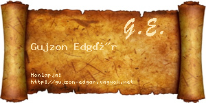 Gujzon Edgár névjegykártya